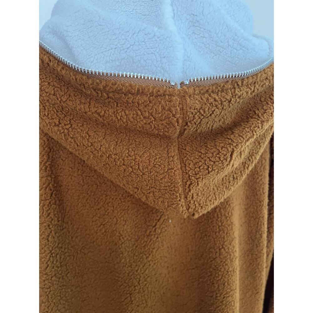 Forgotten Grace Hooded Soft Fuzzy Zip Up Jacket size XL brown color A003025 - Picture 6 of 9